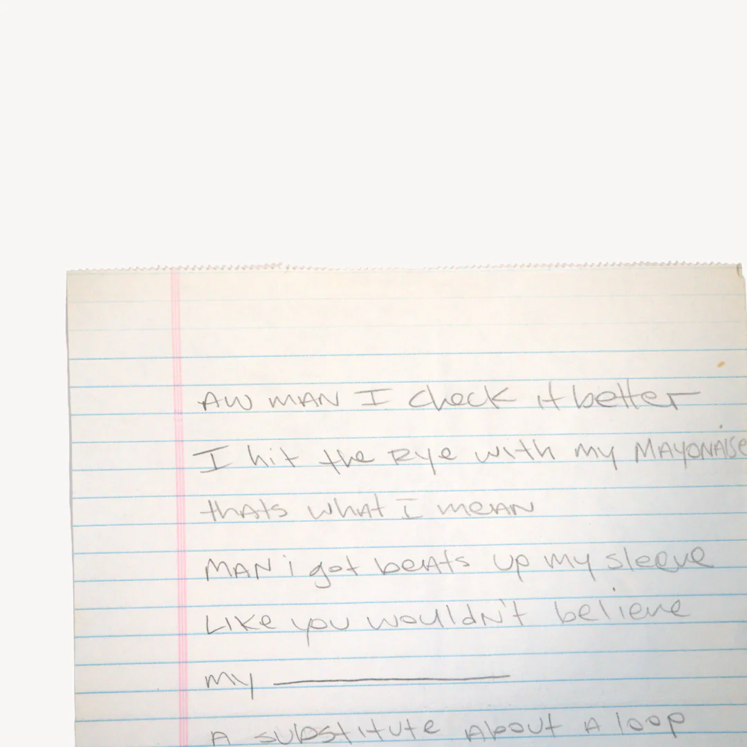 Biz Markie Handwritten “Buhloone Mindstate” Lyrics - Image 2