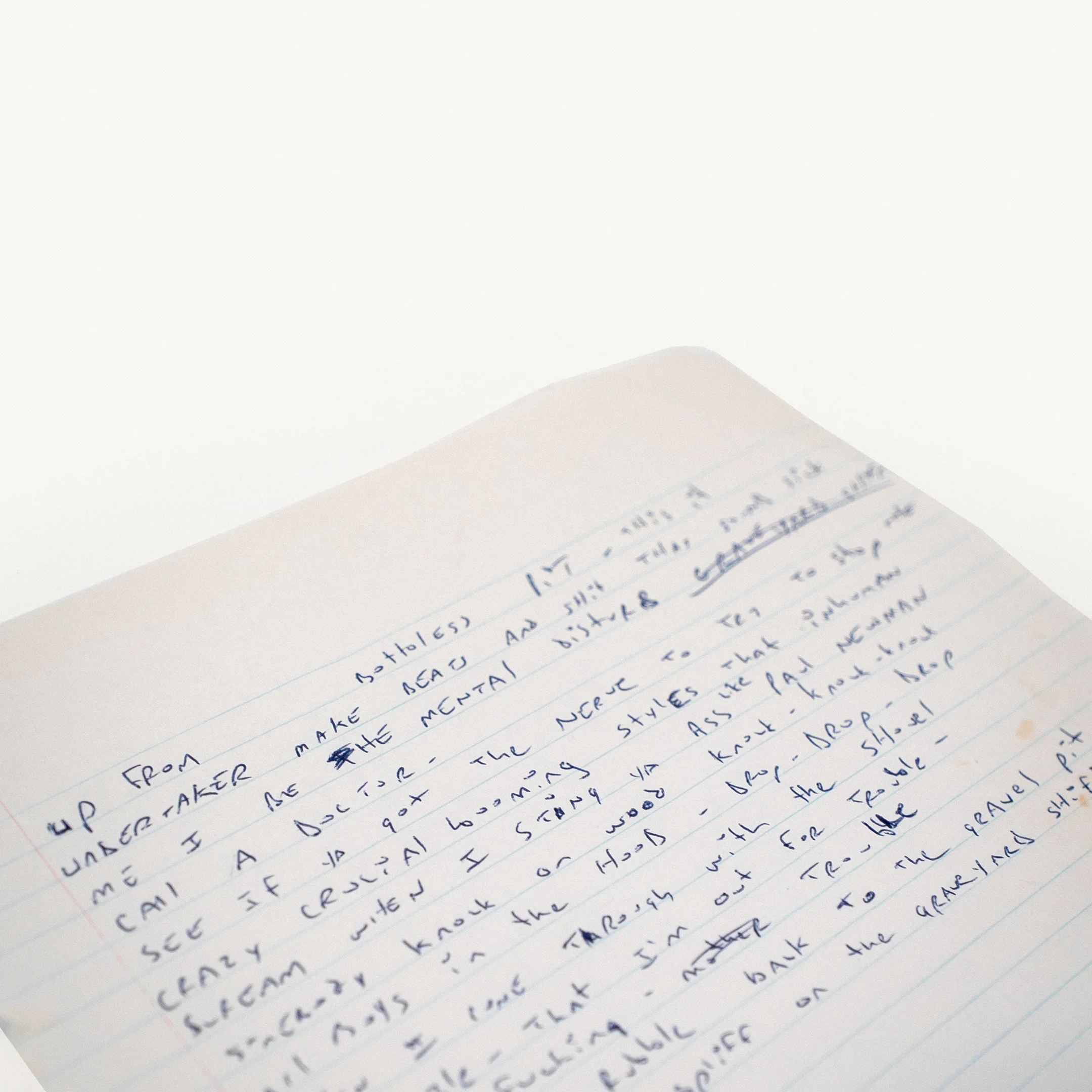 RZA Handwritten Lyrics (Gravediggaz) - Image 2