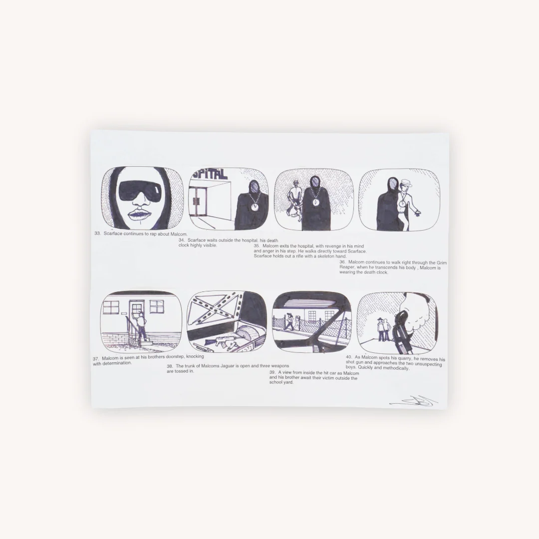 “Scarface – Money and the Power” - Original Hand-Drawn Storyboard (1/1) - Image 2