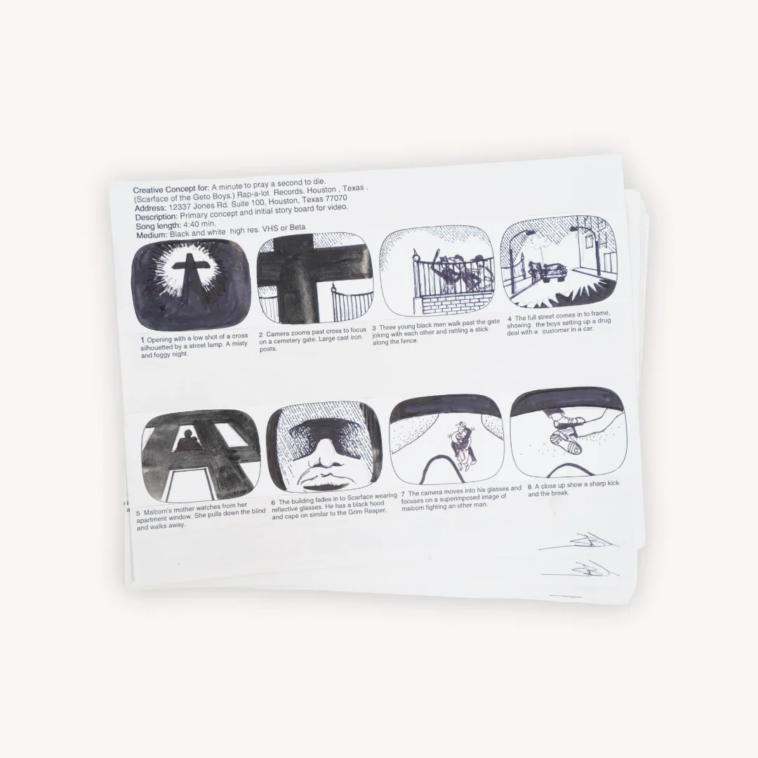 “Scarface – Money and the Power” - Original Hand-Drawn Storyboard (1/1) - Image 3