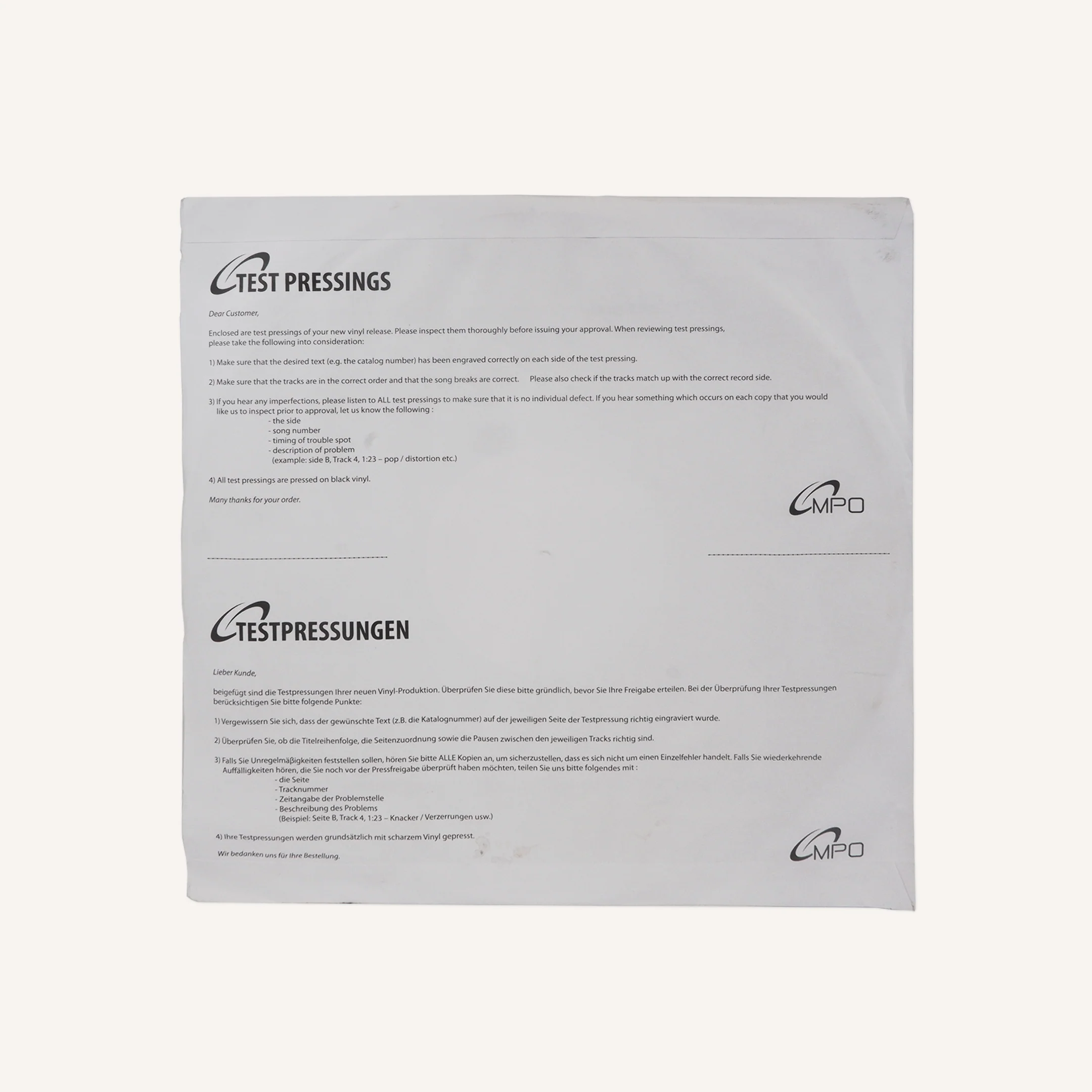(Signed) White label Test Pressing "Nightmares on Wax Back to Mine" 2019